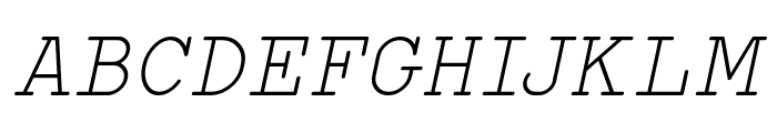 Typo Writer Light Demo Italic Font UPPERCASE