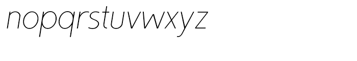 TyfoonSans ExtraLight Italic Font LOWERCASE