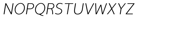 TyfoonSans Light Italic Font UPPERCASE