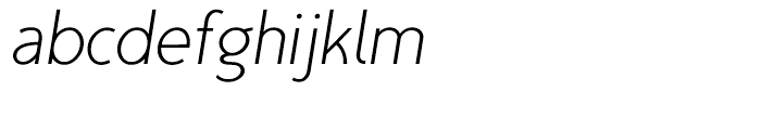 TyfoonSans Light Italic Font LOWERCASE