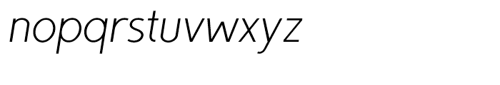 TyfoonSans Light Italic Font LOWERCASE