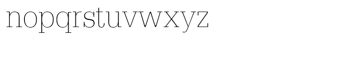 Typewriter Extra Light Extra Narrow Font LOWERCASE