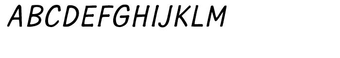 Typothetical 1 Oblique Font UPPERCASE