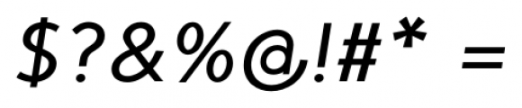 TyfoonSans SemiBold Italic Font OTHER CHARS