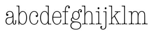 Typewriter FS Condensed Light Font LOWERCASE