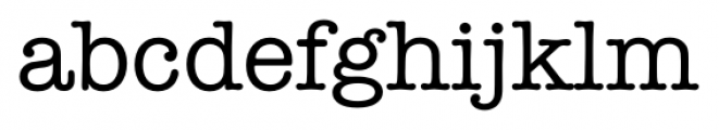 Typewriter FS Regular Font LOWERCASE