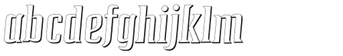 Tynne Italic Shade Font LOWERCASE