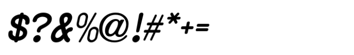 Typed Message JNL Oblique Font OTHER CHARS