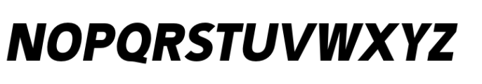 Typegrace Black Italic Font UPPERCASE