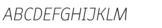 Typegrace Light Italic Font UPPERCASE