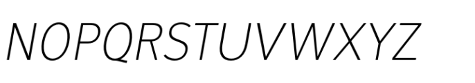 Typegrace Light Italic Font UPPERCASE