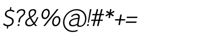Typegrace Regular Italic Font OTHER CHARS