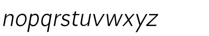 Typegrace Regular Italic Font LOWERCASE
