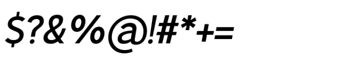 Typegrace Semi Bold Italic Font OTHER CHARS