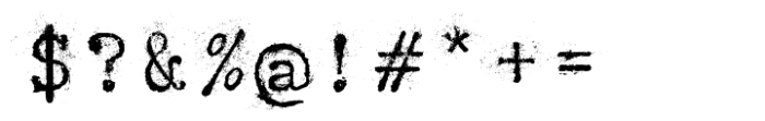 Typewriter DirtY Font OTHER CHARS