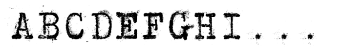 Typewriter DirtY Font UPPERCASE