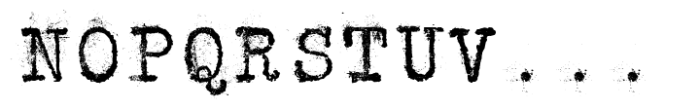 Typewriter DirtY Font UPPERCASE