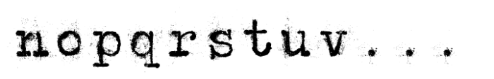 Typewriter DirtY Font LOWERCASE
