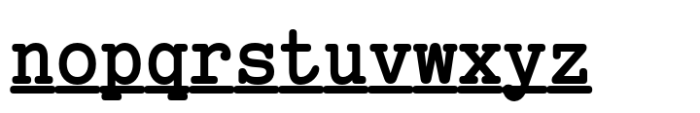 Typewriter Spool CLN Bold Italic Font LOWERCASE