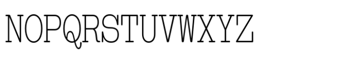 Typewriter Spool CLN Condensed Extra Light Font UPPERCASE