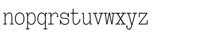 Typewriter Spool CLN Condensed Extra Light Font LOWERCASE