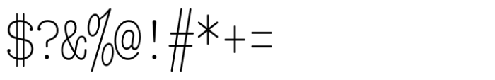 Typewriter Spool CLN Condensed Ultra Light Font OTHER CHARS