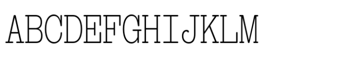 Typewriter Spool CLN Condensed Ultra Light Font UPPERCASE