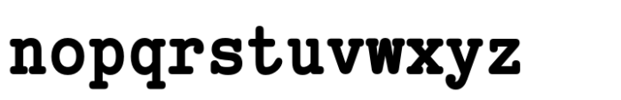 Typewriter Spool CLN Extra Bold Font LOWERCASE