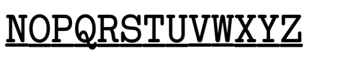 Typewriter Spool CLN Semi Bold Italic Font UPPERCASE