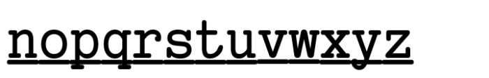 Typewriter Spool CLN Semi Bold Italic Font LOWERCASE