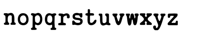 Typewriter Spool SFT Bold Font LOWERCASE