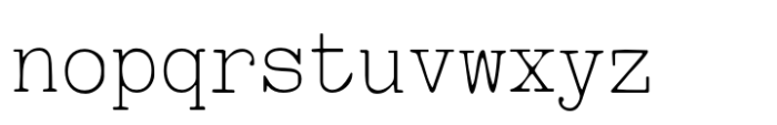 Typewriter Spool SFT Extra Light Font LOWERCASE