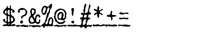 Typewriter Spool XRX Italic Font OTHER CHARS