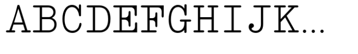 Typewriter Std Regular Font UPPERCASE
