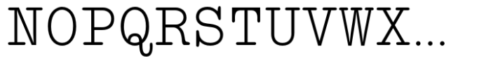 Typewriter Std Regular Font UPPERCASE