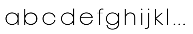 Typical Pro Thin Font LOWERCASE