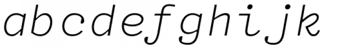 Typist Code Light Italic Font LOWERCASE