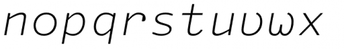 Typist Code Light Italic Font LOWERCASE