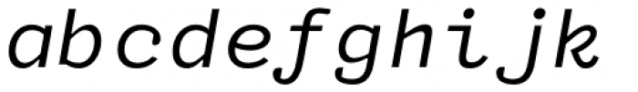 Typist Code Medium Italic Font LOWERCASE
