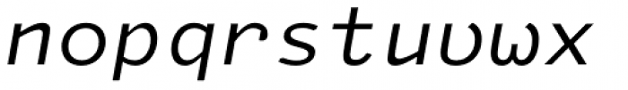 Typist Code Medium Italic Font LOWERCASE