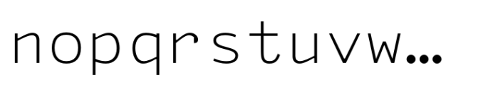 Typist Code Mono Light Font LOWERCASE