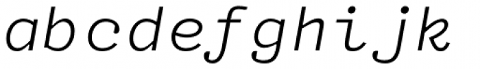 Typist Code Regular Italic Font LOWERCASE