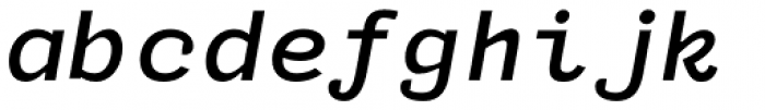 Typist Code Semi Bold Italic Font LOWERCASE