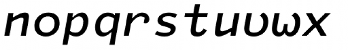Typist Code Semi Bold Italic Font LOWERCASE