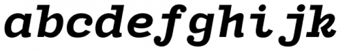 Typist Slab Bold Italic Font LOWERCASE