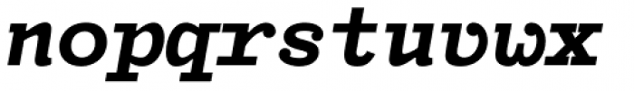 Typist Slab Bold Italic Font LOWERCASE