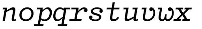 Typist Slab Medium Italic Font LOWERCASE
