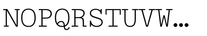 Typist Slab Mono Light Font UPPERCASE