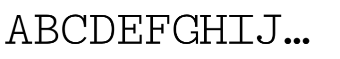Typist Slab Mono Regular Font UPPERCASE