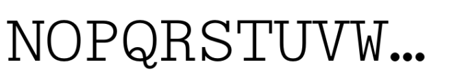 Typist Slab Mono Regular Font UPPERCASE